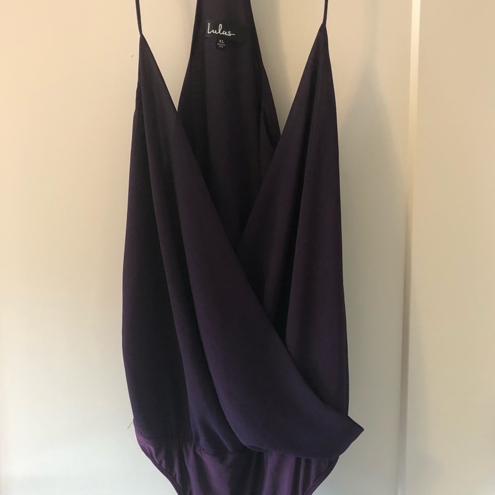 Purple crushed grape open chested body suit 🍇😍